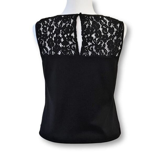 New! Nanette Lepore Women's Lace Yoke Sleeveless Top - Picture 4 of 8